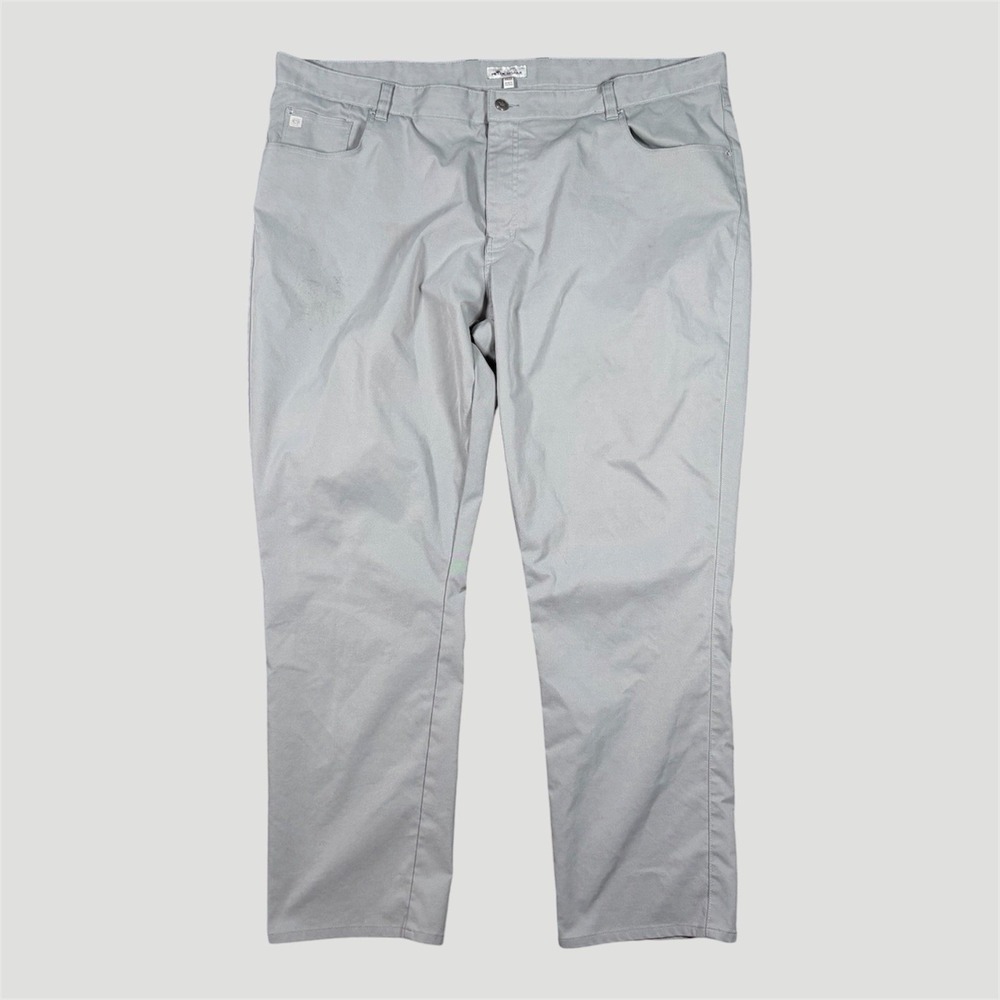 Peter Millar EB66 Pants Men 44x30 Gray Chino Crown Golf 5 Pocket Performance EC